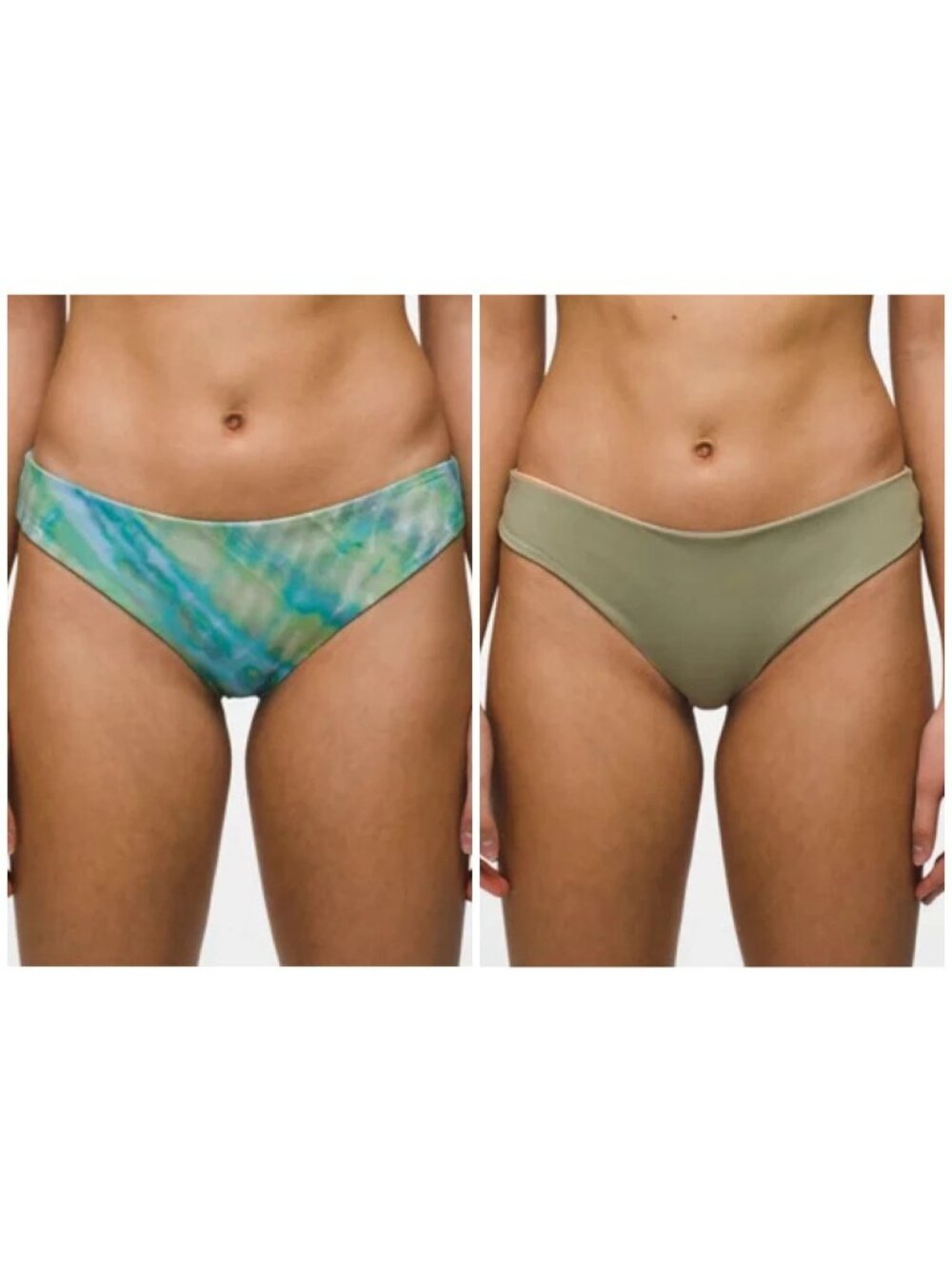 Prana Bikini Bottom Gemma Reversible Mirage Blue Green L